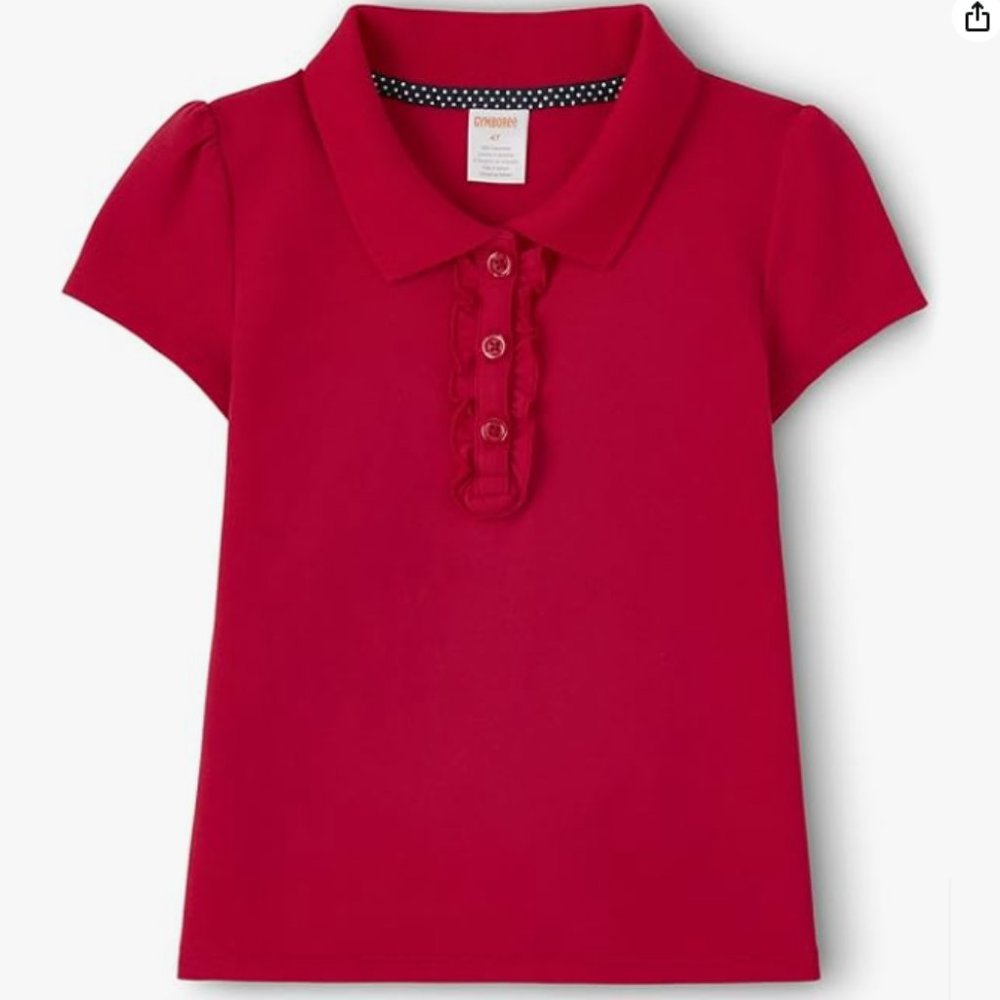 Set of Two - Gymboree Girls and Toddler Short Sleeve Ruffle Polo Shirt